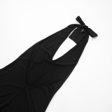 Deep V Neck Backless Jumpsuit MXBF-J25JP142