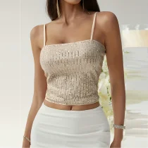 Sequin Backless Sling Tops GNZD-060053TBZ
