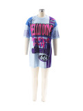 Loose Letter Print Short Sleeve T Shirt SFY-462