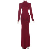Sexy Backless Solid Color Maxi Dress XEF-K25D75286