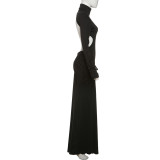 Sexy Backless Solid Color Maxi Dress XEF-K25D75286