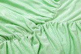 Solid Color Backless Pleated Maxi Dress  GSLF-K25D74925