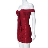 Mesh Backless Tube Top Mini Dress GNZD-32480DBY
