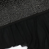 Hot Drill Mesh Tube Top Mini Dress CYA-901956