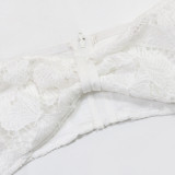 Lace Wrap Chest Tops Three Piece Skirts Set CYA-901950