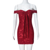 Mesh Backless Tube Top Mini Dress GNZD-32480DBY