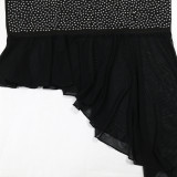 Hot Drill Mesh Tube Top Mini Dress CYA-901956