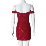 Mesh Backless Tube Top Mini Dress GNZD-32480DBY