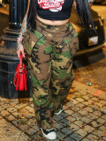 Camouflage Print Casual Straight Pants SH-391415