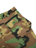 Camouflage Print Casual Straight Pants SH-391415
