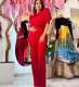 Lace Patchwork Tie Up Wide Leg Jumpsuit OSM-4934