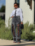 Fashion Loose Ripped Frayed Jeans GYLN-8746