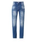 Men's  Plus Size Slim Washed Solid Jeans XCFF-8878