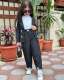 Kids Girls Stripe Blazer Two Piece Pants Set GYAY-8134