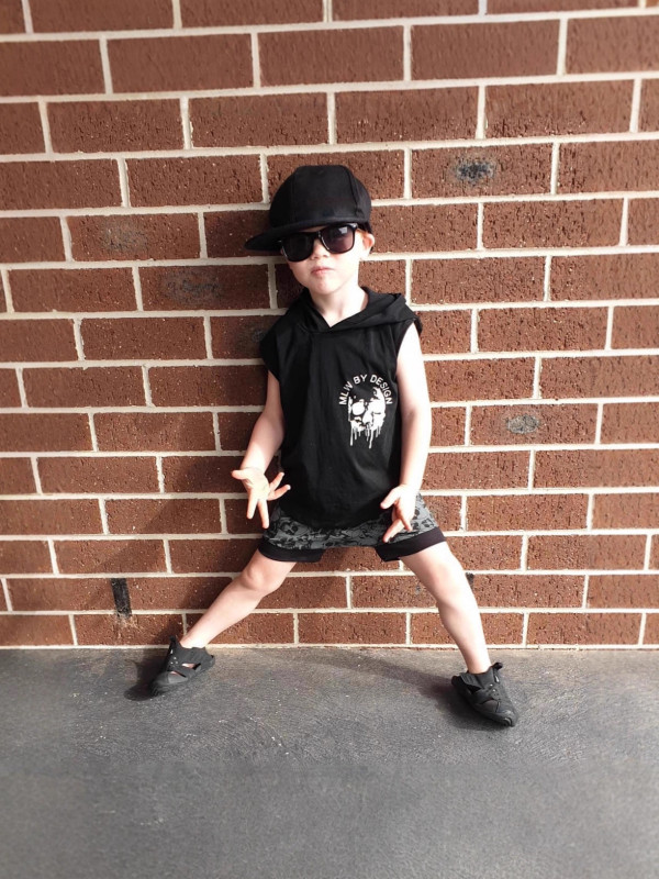 Kids Boy Print Sleeve Two Piece Shorts Set GYMF-YM103