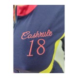Contrast-Color Embroidered Sport Two Piece Shorts Set  MEM-88660