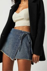 Fashion Frayed Denim Shorts GKNF-13970