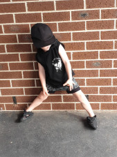 Kids Boy Print Sleeve Two Piece Shorts Set GYMF-YM103