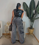 Fashion Loose Ripped Frayed Jeans GYLN-8746