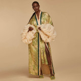 Beach Print Sun Protection Cover-Up Jacket YF-10889