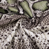 Snake Print Halterneck Tops Pants Suit GSZM-C25ST208