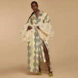 Beach Print Sun Protection Cover-Up Jacket YF-10889