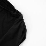 Solid Color Sleeveless Bodysuit Short Suit MXBF-J25ST135