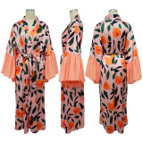 Beach Print Sun Protection Cover-Up Jacket YF-10889