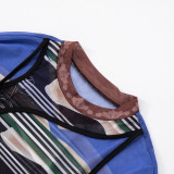 Print Irregular Split T Shirts MXBF-J25TP137