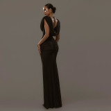 Solid Color Pleated Sleeveless Maxi Dress XEF-K25D78720