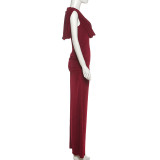 Solid Color Pleated Sleeveless Maxi Dress XEF-K25D78720