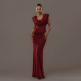 Solid Color Pleated Sleeveless Maxi Dress XEF-K25D78720