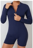 Long Sleeve Zipper Backless Romper GQSA-ZY01