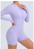 Long Sleeve Zipper Backless Romper GQSA-ZY01