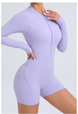 Long Sleeve Zipper Backless Romper GQSA-ZY01
