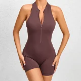 Solid Color Tight Sport Yoga Romper GQSA-Q22
