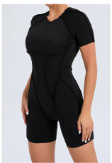 Short Sleeve Sport Backless Yoga Romper GQSA-50310