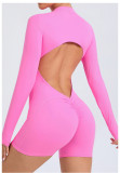 Long Sleeve Zipper Backless Romper GQSA-ZY01