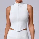 Sleeveless Zipper Yoga Vest Coats GQSA-62040