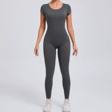 Backless Long Sleeve Yoga Jumpsuit GQSA-89071