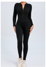 Zipper Long Sleeve Backless Jumpsuit GQSA-ZY02