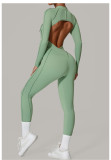 Long Sleeve Zipper Tight Backless Jumpsuit GQSA-25633