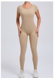 Backless Long Sleeve Yoga Jumpsuit GQSA-89071