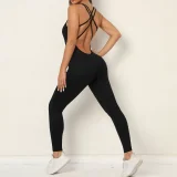 Solid Color Backless Sleeveless Jumpsuit GQSA-20351