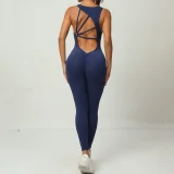 Sleeveless Solid Color Sport Skinny Jumpsuit GQSA-42015