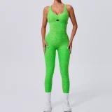 Cross-Adjustable Straps Yoga Jumpsuit GQSA-21320