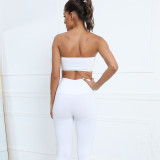 Solid Color Wrap Chest Sport Tops GQSA-RD803