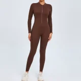 Zipper Long Sleeve Backless Jumpsuit GQSA-ZY02