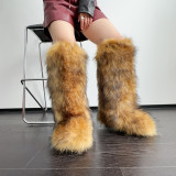 Fashion Plush Warm Snow Long Boots HBRS-Y2K
