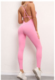 V-Neck Yoga Fitness Backless Jumpsuit GQSA-1028